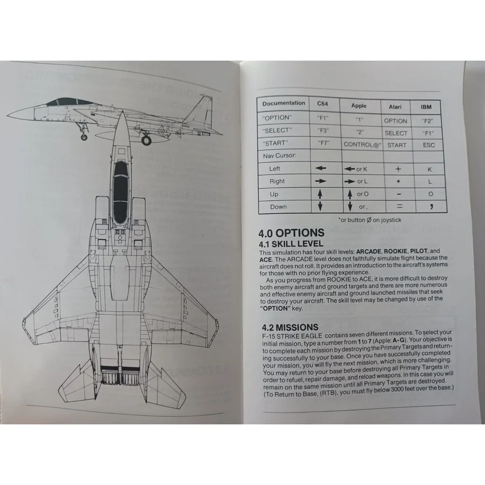 F-15 Strike Eagle Tandy 1000/1200 3000 Computer Simulation Game‎ Microprose 1985